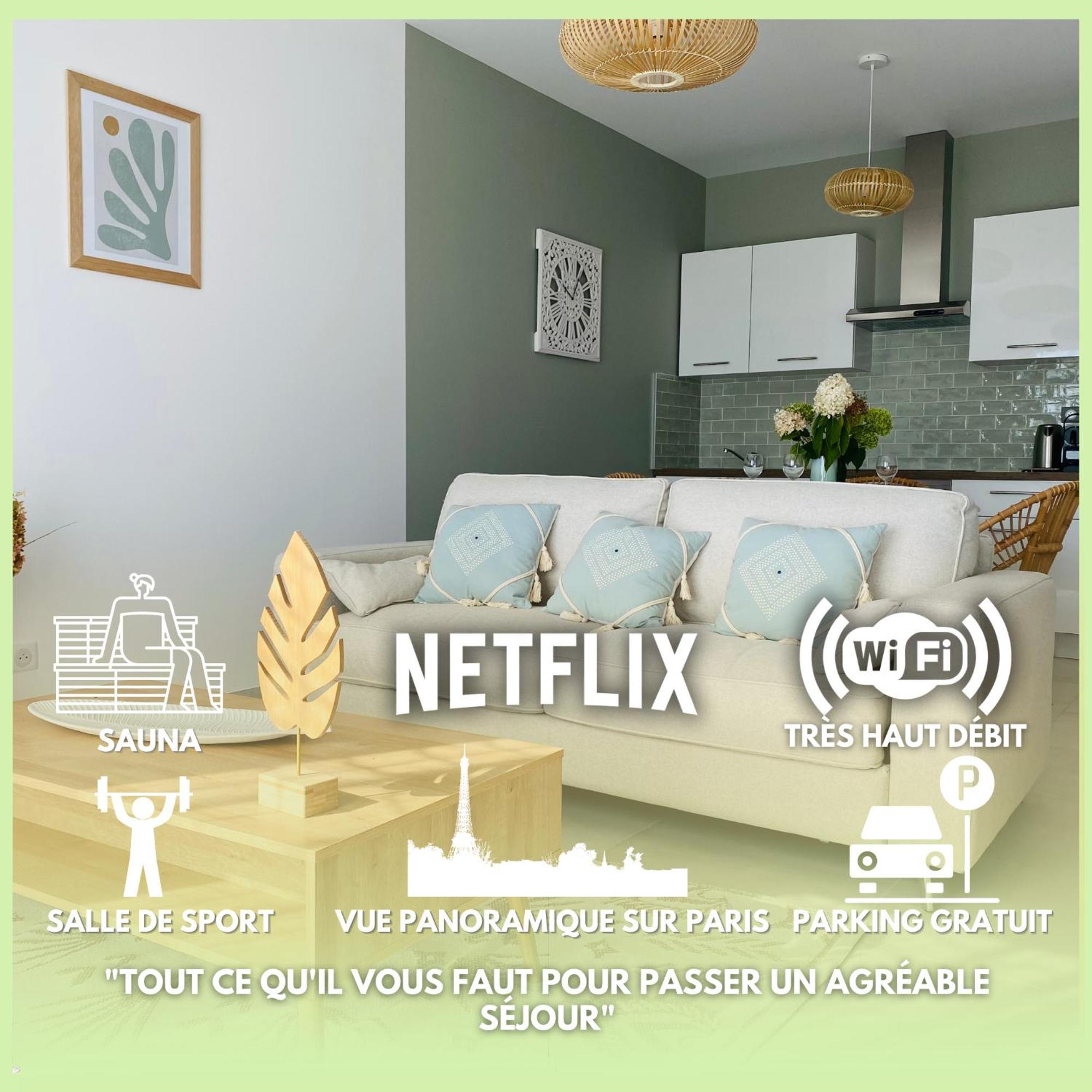La Villa Perchee Calme, Sauna, Parking Prive Saint-Prix  외부 사진